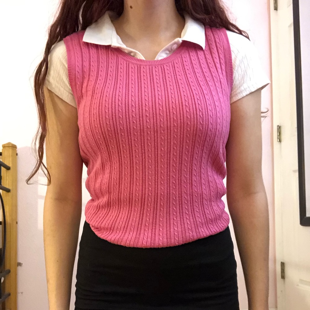 Pink Sweater vest